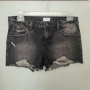 The Drop Arin Faded Carbon Size 30 Distressed‎ Gray Cut Off Denim Short Size 10